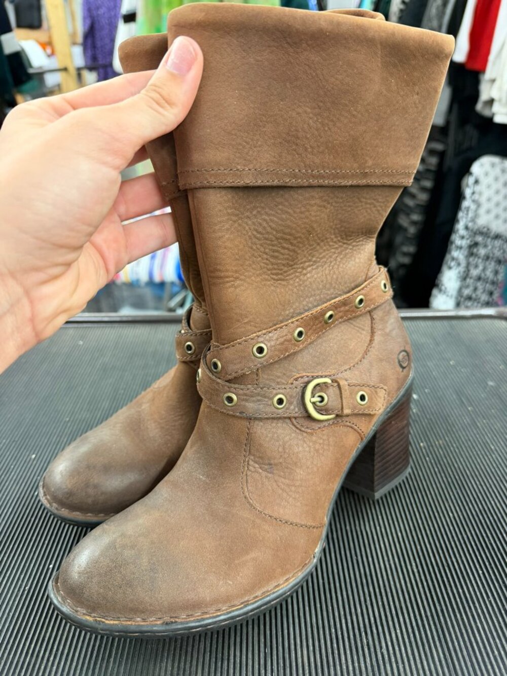 Born Leather Ankle Mid Calf Boots